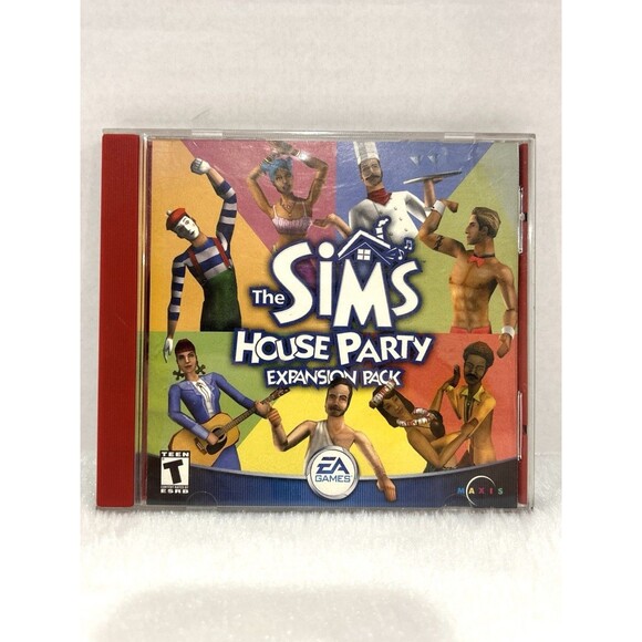 The Sims House Party EXPANSION PACK (PC Game) 2001 VINTAGE Case, Insert, Game - Picture 1 of 4